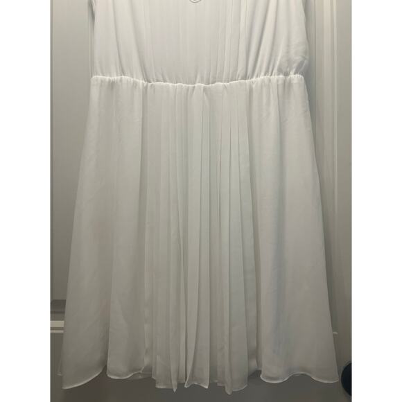 Jessica Simpson Women’s Coquette‎ Lace Crochet Pleated Mini Dress Size 14 White - Picture 3 of 5